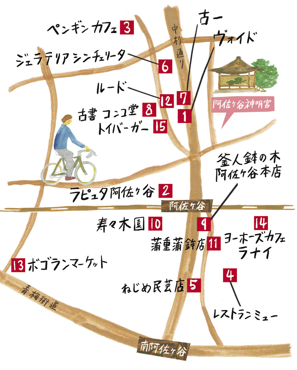 地図　阿佐ヶ谷エリア